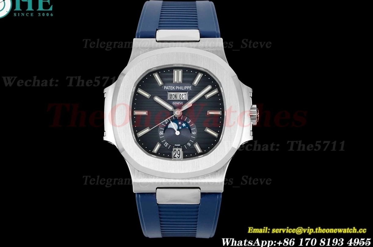 A324 SS Nautilus Dial PPF 5726 RU Blue 40mm Textured 0518